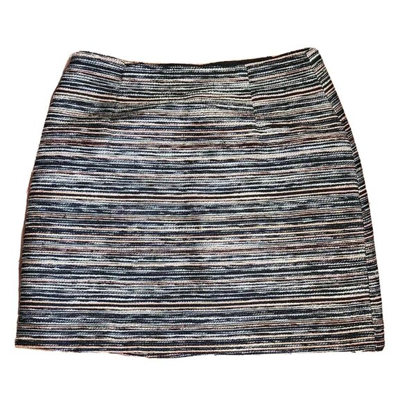 Ann Taylor Loft Skirt Womens Size 4 Orange Gray Black Tweed Side Zipper Pencil - Picture 5 of 5